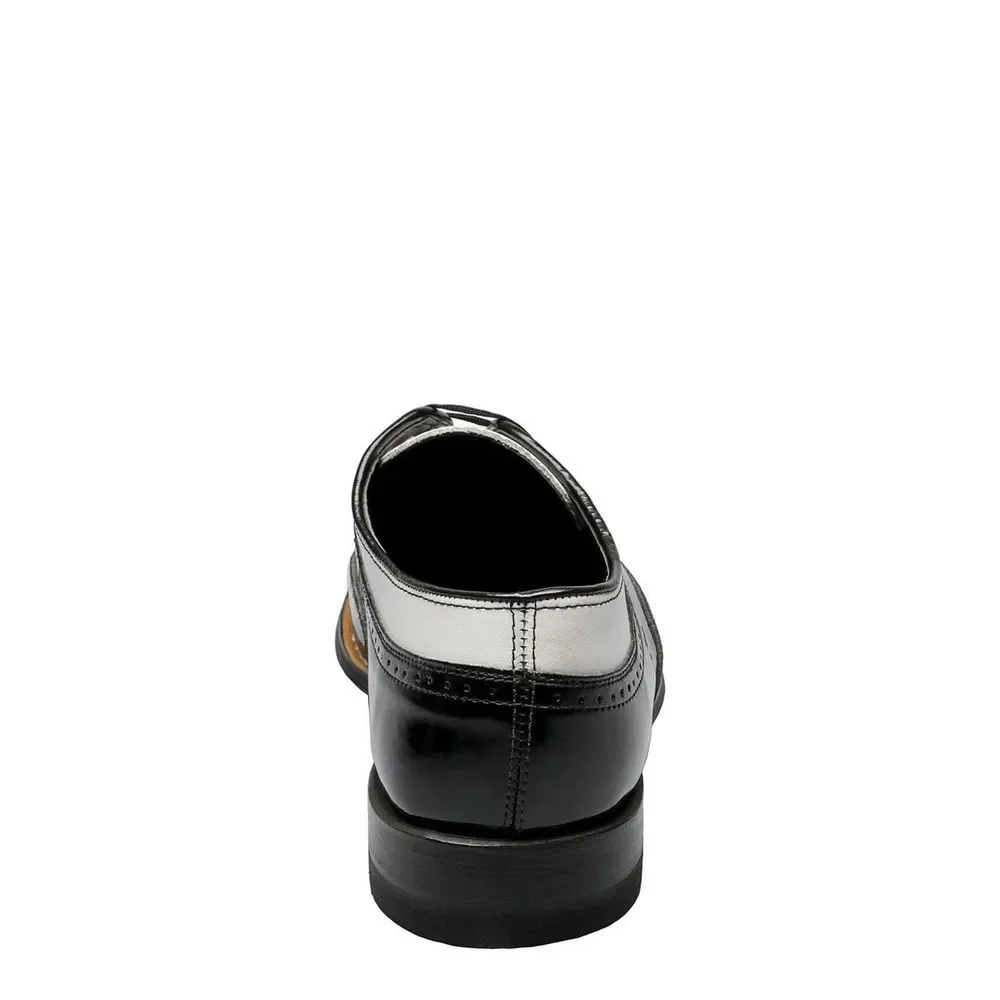 STACY ADAMS mens Dayton oxfords shoes, Black/White, 9 US